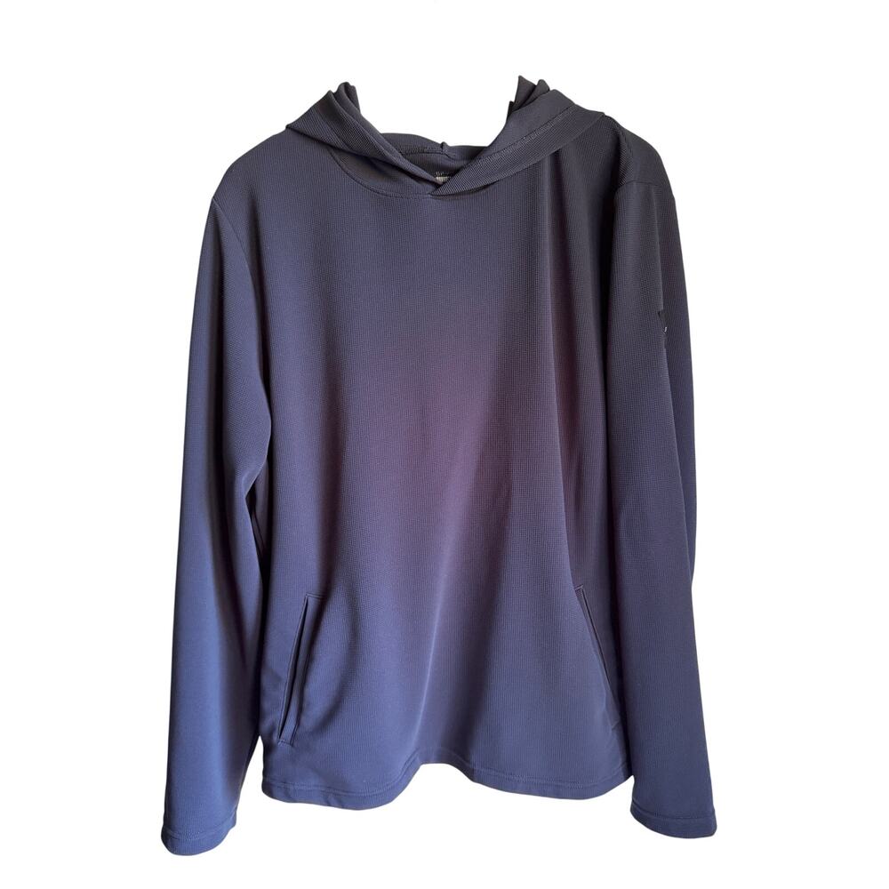 Spyder XL Navy Waffle Knit Performance Hoodie Lightweight Stretch Pullover